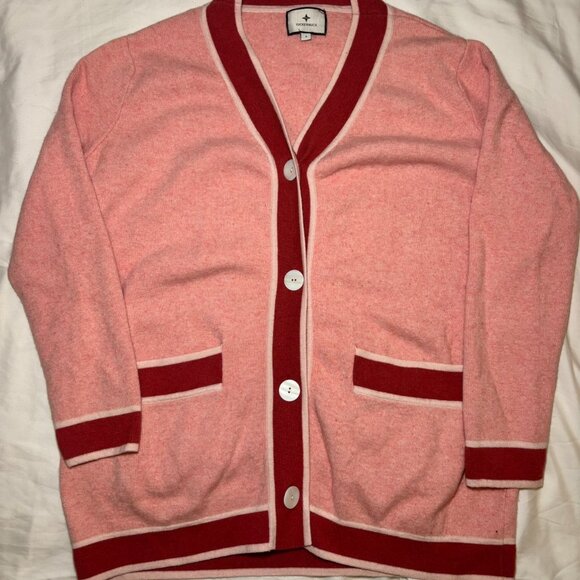Tuckernuck Pink Cardigan, Button Front, Sm, Preppy, Academia, Classic, Feminine - Picture 1 of 8